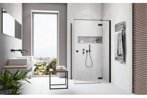 Душевой уголок Radaway Essenza New Black KDJ 100х80 R прямоугольный, двери распашные
