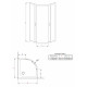 Душевой уголок Radaway Premium Plus A 100x190 стекло фабрик четверть круга, двери раздвижные