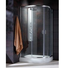 Душевой уголок Radaway Premium Plus E 100x80x190 прозрачное стекло прямоугольный-асимметричный, двери раздвижные
