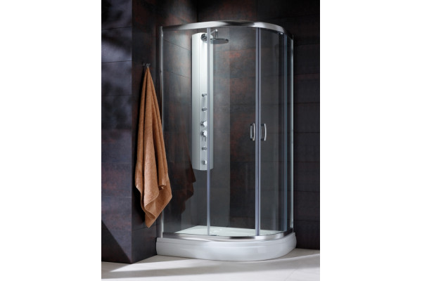 Душевой уголок Radaway Premium Plus E 100x80x190 прозрачное стекло прямоугольный-асимметричный, двери раздвижные