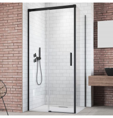Душевой уголок Radaway Idea Black KDJ 100x80 L прямоугольный, двери раздвижные