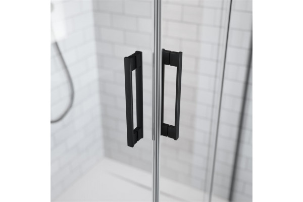 Душевой уголок Radaway Idea Black KDJ 100x80 L прямоугольный, двери раздвижные