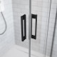 Душевой уголок Radaway Idea Black KDJ 100x80 L прямоугольный, двери раздвижные