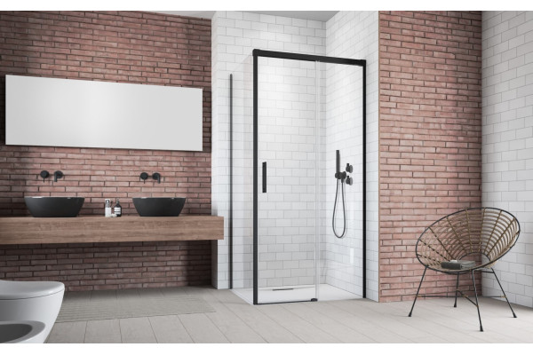 Душевой уголок Radaway Idea Black KDJ 100x75 R прямоугольный, двери раздвижные