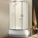 Душевой уголок Radaway Premium Plus E 100x80x170 матовое стекло четверть круга, двери раздвижные