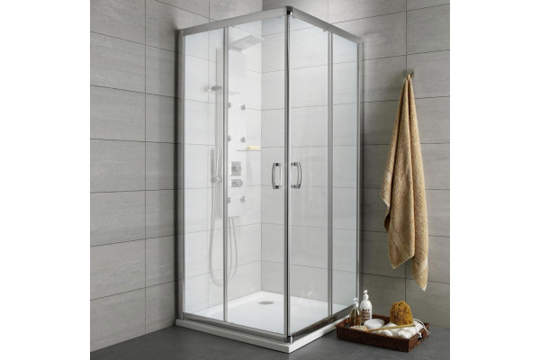 Душевой уголок Radaway Premium Plus C 90x190 матовое стекло квадратный, двери раздвижные
