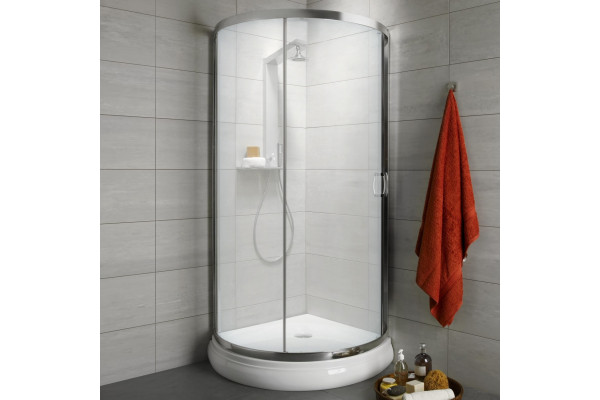 Душевой уголок Radaway Premium Plus B 90x190 матовое стекло полукруглый, двери раздвижные