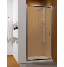 Душевая дверь в нишу Radaway Premium Plus DWJ 100 коричневое стекло раздвижная, профиль хром