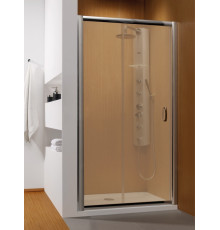 Душевая дверь в нишу Radaway Premium Plus DWJ 120 коричневое стекло раздвижная, профиль хром