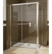 Душевой уголок Radaway Premium Plus DWJ+S 130 прозрачное стекло прямоугольный, двери раздвижные
