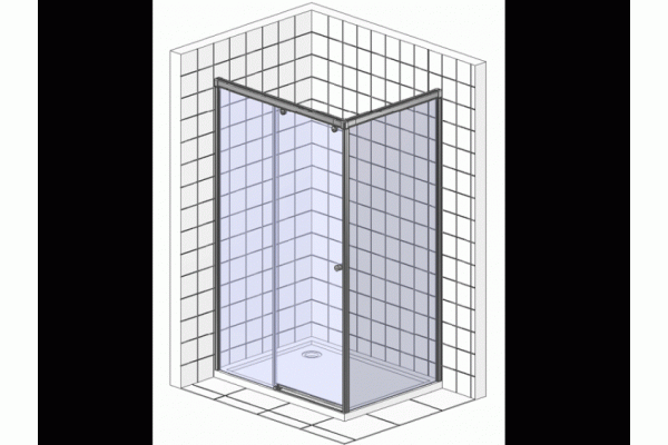 Душевой уголок Radaway Premium Plus DWJ+S 150 прозрачное стекло прямоугольный, двери раздвижные