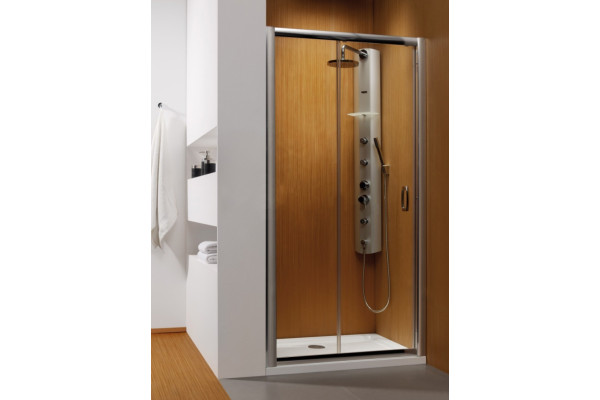 Душевая дверь в нишу Radaway Premium Plus DWJ 100 прозрачное стекло раздвижная, профиль хром