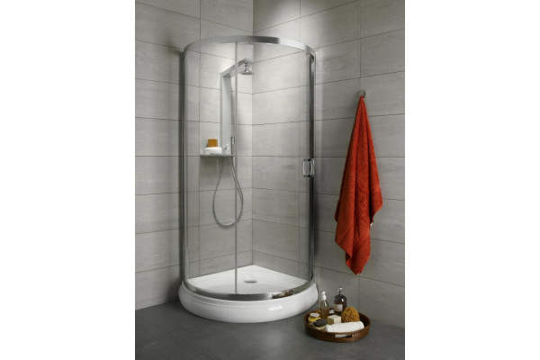 Душевой уголок Radaway Premium Plus B 90x190 прозрачное стекло полукруглый, двери раздвижные