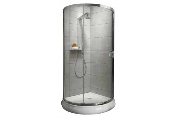 Душевой уголок Radaway Premium Plus B 90x190 прозрачное стекло полукруглый, двери раздвижные