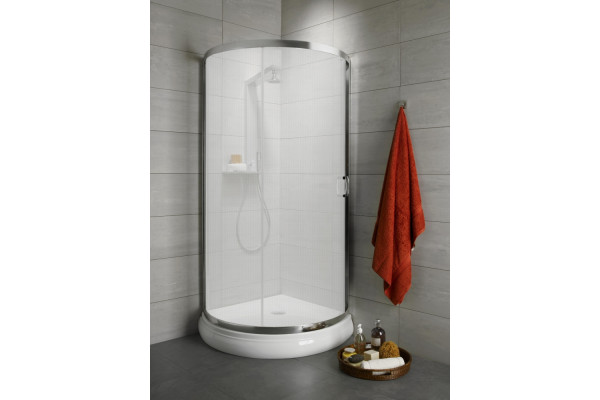 Душевой уголок Radaway Premium Plus B 90x190 стекло фабрик полукруглый, двери раздвижные