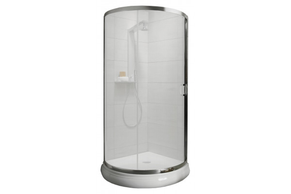 Душевой уголок Radaway Premium Plus B 90x190 стекло фабрик полукруглый, двери раздвижные
