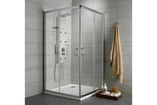 Душевой уголок Radaway Premium Plus C 100x190 прозрачное стекло квадратный, двери раздвижные