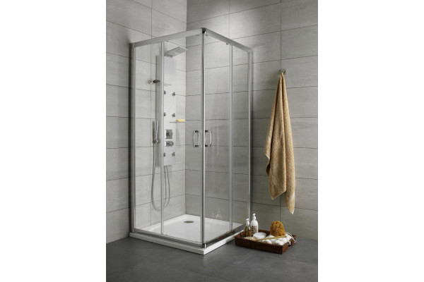 Душевой уголок Radaway Premium Plus C 80x190 прозрачное стекло квадратный, двери раздвижные