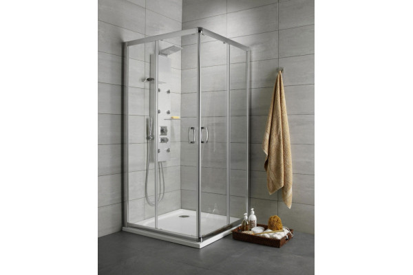 Душевой уголок Radaway Premium Plus C 90x190 прозрачное стекло квадратный, двери раздвижные