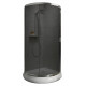 Душевой уголок Radaway Premium Plus B 90x190 стекло графит полукруглый, двери раздвижные