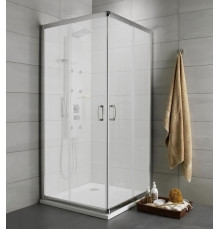 Душевой уголок Radaway Premium Plus C 80x190 стекло фабрик квадратный, двери раздвижные