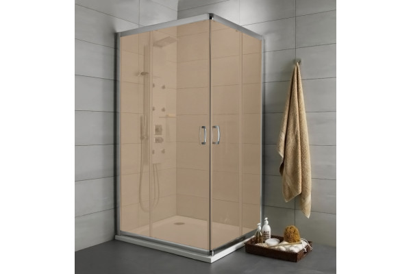 Душевой уголок Radaway Premium Plus D 80x100x190 коричневое стекло прямоугольный, двери раздвижные