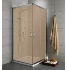 Душевой уголок Radaway Premium Plus C 80x190 коричневое стекло квадратный, двери раздвижные