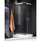 Душевой уголок Radaway Premium Plus E 100x80x190 стекло графит прямоугольный-асимметричный, двери раздвижные