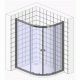 Душевой уголок Radaway Premium Plus E 100x80x190 стекло фабрик прямоугольный-асимметричный, двери раздвижные
