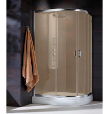 Душевой уголок Radaway Premium Plus E 120x90x190 коричневое стекло прямоугольный-асимметричный, двери раздвижные