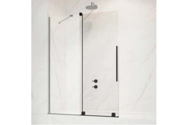 Шторка на ванну Radaway Furo Black PND II 10109688-54-01L раздвижная, стекло прозрачное