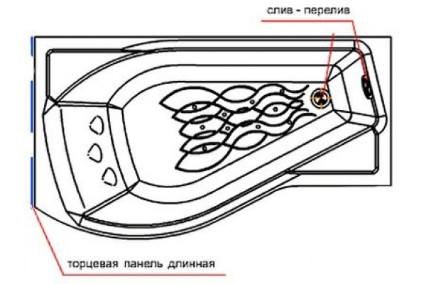 Боковой экран Radomir Миранда длинный левый