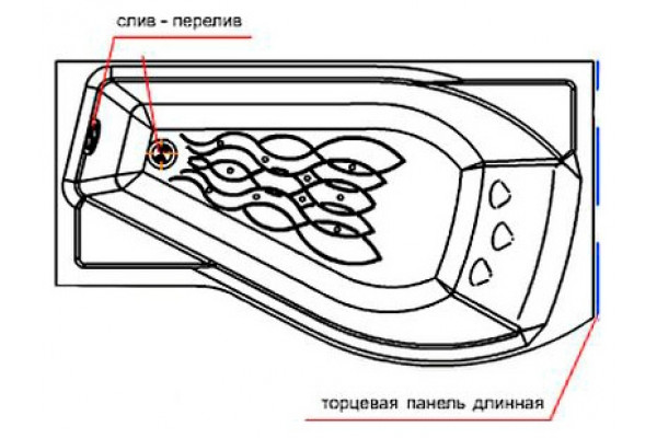 Боковой экран Radomir Миранда длинный правый