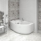 Акриловая ванна Radomir Vannesa Massage Ирма 150х97, с каркасом и экраном, актив, L, асимметричная, пристенная