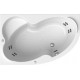Акриловая ванна Radomir Vannesa Massage Ирма 150х97, с каркасом, экраном и полотенцедержателем, классик, L, асимметричная, пристенная