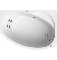 Акриловая ванна Radomir Vannesa Massage Монти 150х105, с гидромассажем, каркасом и экраном, классик, R, асимметричная, пристенная