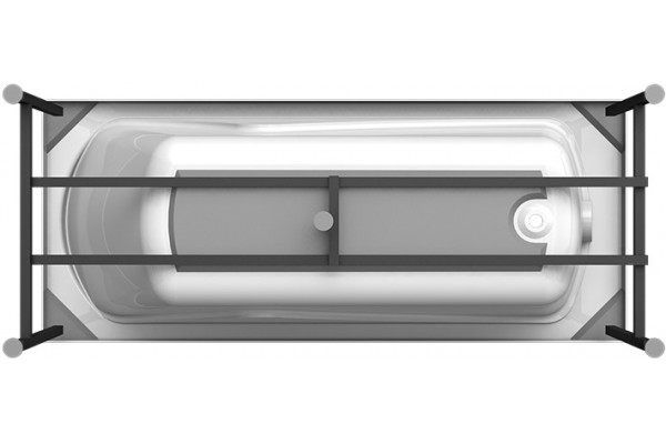 Акриловая ванна Radomir Vannesa Massage Сильвия 168х70, с каркасом, экраном и полотенцедержателем, баланс, прямоугольная, пристенная