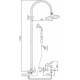 Душевая стойка Rav Slezak Labe L554.5/3 хром, штанга 102 см, шланг 150 см
