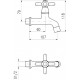 Кран Rav Slezak Morava retro MK193SM двухвентильный, бронза, длина излива 10.7 см