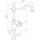 Кран Rav Slezak Morava MK194/8SM двухвентильный, бронза, высота излива 18.1 см