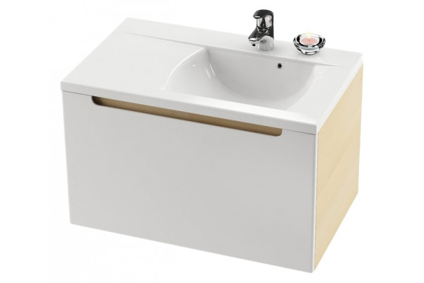 Раковина Ravak Classic 80 L цвет белый, прямоугольная, с переливом