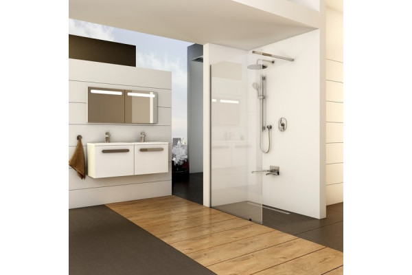 Душевая перегородка Ravak Walk-In Wall GW9WD0C00Z1 110х200 см, профиль хром, стекло прозрачное, с покрытием анти-капля
