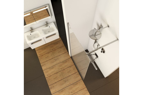 Душевая перегородка Ravak Walk-In Wall GW9WD0C00Z1 110х200 см, профиль хром, стекло прозрачное, с покрытием анти-капля