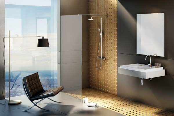 Душевая перегородка Ravak Walk-In Wall GW9WD0C00Z1 110х200 см, профиль хром, стекло прозрачное, с покрытием анти-капля