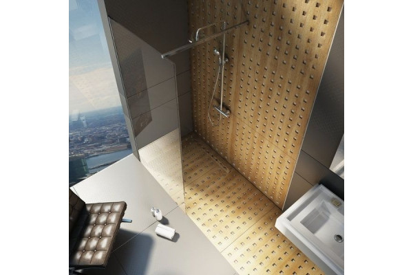 Душевая перегородка Ravak Walk-In Wall GW9WD0C00Z1 110х200 см, профиль хром, стекло прозрачное, с покрытием анти-капля