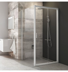 Душевой уголок Ravak BLDP2 120х100, Transparent, профиль белый, прямоугольный, двери раздвижные