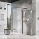 Душевая перегородка Ravak Walk-In Corner GW1CD4300Z1 110х80 см, профиль черный, стекло прозрачное, с покрытием анти-капля