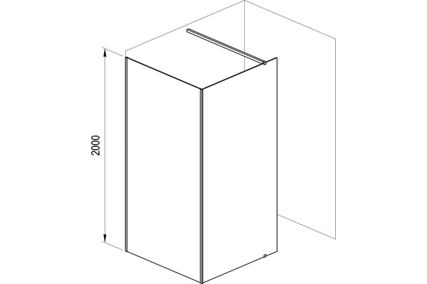 Душевая перегородка Ravak Walk-In Corner GW1CD4300Z1 110х80 см, профиль черный, стекло прозрачное, с покрытием анти-капля