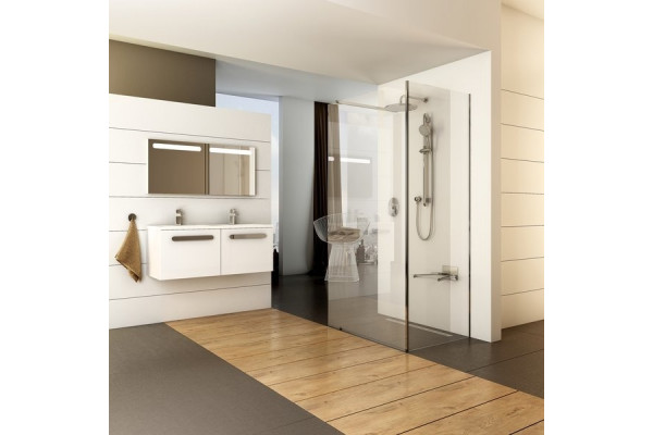Душевая перегородка Ravak Walk-In Corner GW1CD4300Z1 110х80 см, профиль черный, стекло прозрачное, с покрытием анти-капля