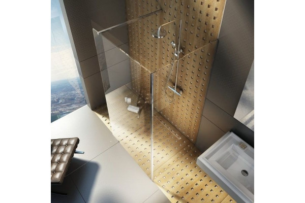 Душевая перегородка Ravak Walk-In Corner GW1CD4C00Z1 110х80 см, профиль хром, стекло прозрачное, с покрытием анти-капля